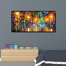 Lade das Bild in den Galerie-Viewer, Straßennachtansicht - voller runder Diamant - 80x40cm