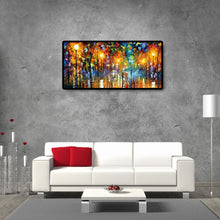 Lade das Bild in den Galerie-Viewer, Straßennachtansicht - voller runder Diamant - 80x40cm