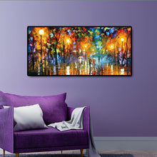 Lade das Bild in den Galerie-Viewer, Straßennachtansicht - voller runder Diamant - 80x40cm