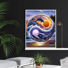 Lade das Bild in den Galerie-Viewer, Kreuz-Ctitch Delphin - voller quadratischer Diamant - 40x50cm
