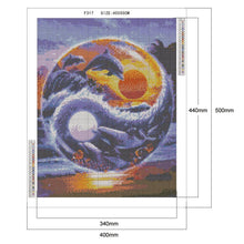 Lade das Bild in den Galerie-Viewer, Kreuz-Ctitch Delphin - voller quadratischer Diamant - 40x50cm