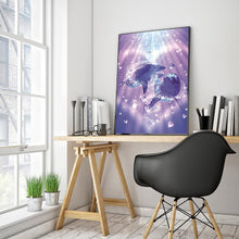 Lade das Bild in den Galerie-Viewer, Kreuz-Ctitch Delphin - voller quadratischer Diamant - 40x50cm
