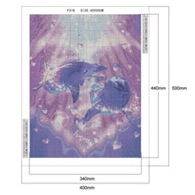 Lade das Bild in den Galerie-Viewer, Kreuz-Ctitch Delphin - voller quadratischer Diamant - 40x50cm