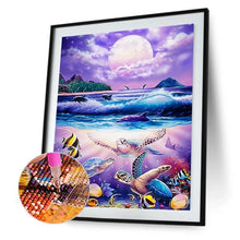 Lade das Bild in den Galerie-Viewer, Kreuz-Ctitch Delphin - voller quadratischer Diamant - 40x50cm