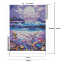 Lade das Bild in den Galerie-Viewer, Kreuz-Ctitch Delphin - voller quadratischer Diamant - 40x50cm