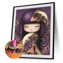 Lade das Bild in den Galerie-Viewer, Kreuz Ctitch Cartoon Mädchen - voller quadratischer Diamant - 40x50cm
