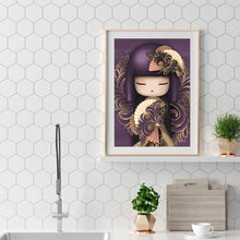 Lade das Bild in den Galerie-Viewer, Kreuz Ctitch Cartoon Mädchen - voller quadratischer Diamant - 40x50cm