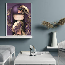 Lade das Bild in den Galerie-Viewer, Kreuz Ctitch Cartoon Mädchen - voller quadratischer Diamant - 40x50cm