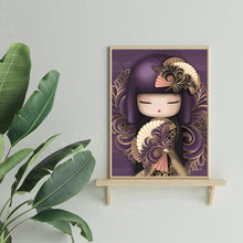 Lade das Bild in den Galerie-Viewer, Kreuz Ctitch Cartoon Mädchen - voller quadratischer Diamant - 40x50cm