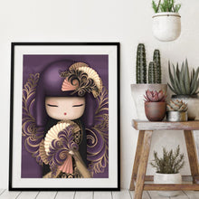 Lade das Bild in den Galerie-Viewer, Kreuz Ctitch Cartoon Mädchen - voller quadratischer Diamant - 40x50cm