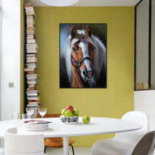 Lade das Bild in den Galerie-Viewer, Kreuz-Ctitch Pferd - voller quadratischer Diamant - 40x50cm