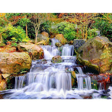 Lade das Bild in den Galerie-Viewer, Wasserfall - voller quadratischer Diamant - 50x40cm