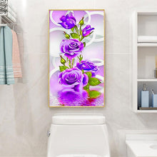 Lade das Bild in den Galerie-Viewer, Frische Blumen - voller runder Diamant - 30x48cm