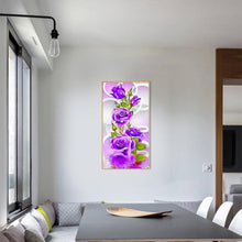 Lade das Bild in den Galerie-Viewer, Frische Blumen - voller runder Diamant - 30x48cm