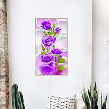 Lade das Bild in den Galerie-Viewer, Frische Blumen - voller runder Diamant - 30x48cm