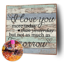 Lade das Bild in den Galerie-Viewer, Wort - voller quadratischer Diamant - 45x45cm