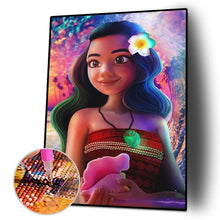 Lade das Bild in den Galerie-Viewer, Große Augen Mädchen - voller runder Diamant - 30x40cm