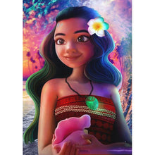 Lade das Bild in den Galerie-Viewer, Große Augen Mädchen - voller runder Diamant - 30x40cm