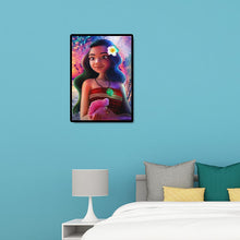 Lade das Bild in den Galerie-Viewer, Große Augen Mädchen - voller runder Diamant - 30x40cm