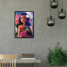 Lade das Bild in den Galerie-Viewer, Große Augen Mädchen - voller runder Diamant - 30x40cm