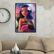 Lade das Bild in den Galerie-Viewer, Große Augen Mädchen - voller runder Diamant - 30x40cm