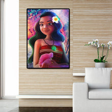 Lade das Bild in den Galerie-Viewer, Große Augen Mädchen - voller runder Diamant - 30x40cm