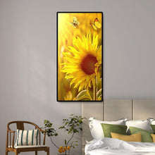 Lade das Bild in den Galerie-Viewer, Sonnenblume - voller runder Diamant - 45x85cm