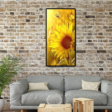 Lade das Bild in den Galerie-Viewer, Sonnenblume - voller runder Diamant - 45x85cm
