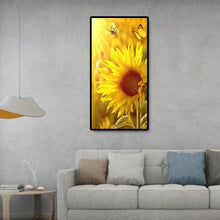 Lade das Bild in den Galerie-Viewer, Sonnenblume - voller runder Diamant - 45x85cm