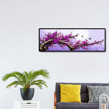 Lade das Bild in den Galerie-Viewer, Lila Baum - voller runder Diamant - 80x30cm