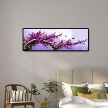 Lade das Bild in den Galerie-Viewer, Lila Baum - voller runder Diamant - 80x30cm