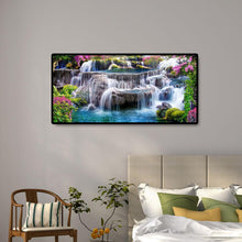 Lade das Bild in den Galerie-Viewer, Bergblick Landschaft - voller runder Diamant - 80x40cm