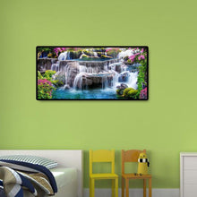 Lade das Bild in den Galerie-Viewer, Bergblick Landschaft - voller runder Diamant - 80x40cm
