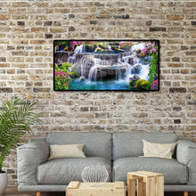 Lade das Bild in den Galerie-Viewer, Bergblick Landschaft - voller runder Diamant - 80x40cm