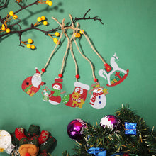 Lade das Bild in den Galerie-Viewer, 5 teile/satz doppelseitige weihnachten diy diamant malerei hängende baum dekoration