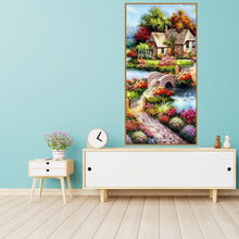 Lade das Bild in den Galerie-Viewer, Landschaft - voller runder Diamant - 85x45cm