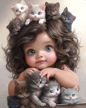 Lade das Bild in den Galerie-Viewer, Life of Pets Girl-Voll Round/Square Diamond Painting-30x40cm/40x50cm/50x70cm