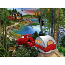 Lade das Bild in den Galerie-Viewer, Landschaft - voller quadratischer Diamant - 50x40cm
