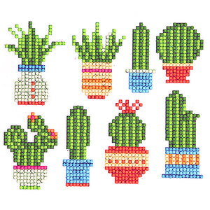 8pcs-Cactus-Diy Handwerk Aufkleber