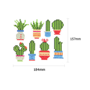 8pcs-Cactus-Diy Handwerk Aufkleber