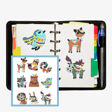 Lade das Bild in den Galerie-Viewer, 9pcs-Tier-Diy Handwerk Aufkleber