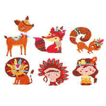 Lade das Bild in den Galerie-Viewer, 6pcs-Tier-Diy Handwerk Aufkleber