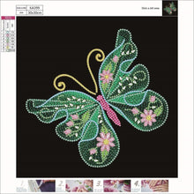 Lade das Bild in den Galerie-Viewer, Schmetterling-Kristall-Rhinestone-Diamant-Malerei(30*30CM)