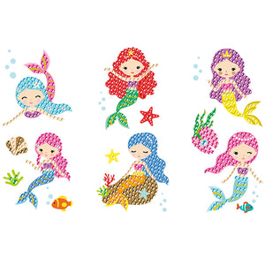 6pcs-Mermaid-Diy Handwerk Aufkleber
