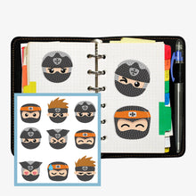 Lade das Bild in den Galerie-Viewer, 9pcs-Ninja-Diy Handwerk Aufkleber