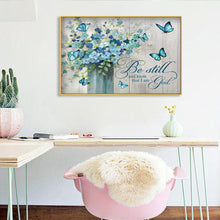 Lade das Bild in den Galerie-Viewer, Blumen-Vollbohrer Rundbohrer-50x40cm-Diamantmalerei