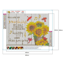 Lade das Bild in den Galerie-Viewer, Blumen-Vollbohrer Rundbohrer-50x40cm-Diamantmalerei