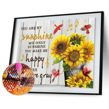 Lade das Bild in den Galerie-Viewer, Blumen-Vollbohrer Rundbohrer-50x40cm-Diamantmalerei