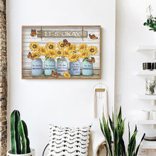 Lade das Bild in den Galerie-Viewer, Blumen-Vollbohrer Rundbohrer-50x40cm-Diamantmalerei