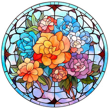 Lade das Bild in den Galerie-Viewer, Buntglas Flower-Full Round Diamond Painting-30x30cm